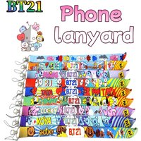 BT21 BTS Fashion Cute Koya RJ Phone Strap Fashion Long Portable Camera Strap Polyester Best Friend Couple Matching Holiday Gift