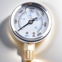 Airless Paint Sprayer Pressure Gauge with T-Fitting, 0-6000 PSI Gauge for Airless Sprayer Parts