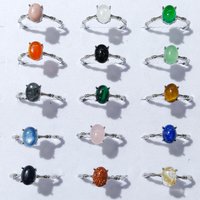 100% natural gemstone amethyst ring for women adjustable copper-plated silver ring for parties and gifts Birthday gift jewel