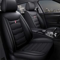 2 Front Seats-Car Seat Covers PU Leather Full Set Cushion Pad Mat Four Seasons Comfort Luxury Car Seat Covers Interior