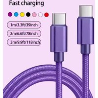 66W Nylon Braided 1m 2m 3m Usb C Fast Charging Cable for Iphone 15 16 Pro Max Samsung S24 Xiaomi OPPO Charging Cable