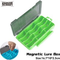 Kingdom DIY Portable Fishing Bait Storage Box Magnetic Lure Hook Organizer Fishing Tool Accessories Tackle Case