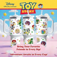 1pc 40oz Disney Toy Story Characters Stainless Steel Tumbler Cup for Hot & Cold Drinks Travel Mug, Cute Cartoon Water Bottle