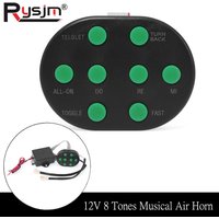 Universal 12V 8 Tones Musical Air Horn Electric Snail Horn 8 Sounds Musical Horn For Car Vehicles Motorcycles Auto Accessories