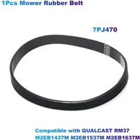1Pcs Mower Rubber Belt PJ470(7Ridge,470mm Circumference,16.5mm Width)Compatible with QUALCAST RM37 M2EB1437M M2EB1537M M2EB1637M