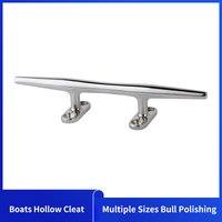 Alastin 4/5/6 inch Boats Hollow Cleat Polished Hardware Marine Stainless Steel Flat Deck Mooring Auto Yacht Accessories