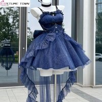 Spring and summer new Korean version sweet and spicy style exquisite waist cinching trailing dress