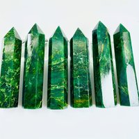 Natural Emerald Single Pointed Quad, Natural Wand Tower, Interior Decoration, Meditation, Energy, Holiday Gift