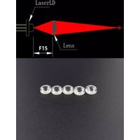 2pcs 8mm Glass Focusing Lens Focal Length 15mm Laser Module Collimating Lens Applicable Wavelength 400nm-1100nm