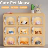 Cute Cartoon Animal Pet Kitten Design Mouse Wireless Silent Optical Ergonomic Cat Mice Desktop Laptop Universal For Girl Gift
