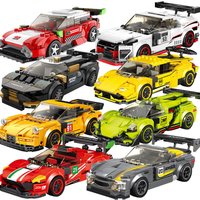 City Technical Speed Racing Car MOC Building Blocks Sports Race Vehicle Model Educational Assembly Bricks Toys for men Christmas