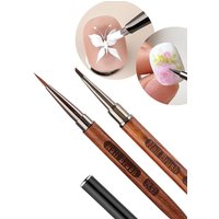Nail Brush for Drawing 3D Pattern Precision Triangular Nail Brush for Quick Paint Flower Professional DIY Manicure Acrylic Pen