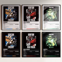 KMFDM Poster Album Art Cover Songs Music Rap Wall Waterproof Paper Sticker For Living Room Home Decor