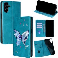 Fashion Butterfly Pattern Leather Wallet Case for Samsung Galaxy S25 Ultra S25 FE S24 S23 S22 Plus A17 A07 A56 A36 A26 Flip Case