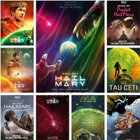 2026 New Movie Project Hail Mary 5D DIY Full Round Diamond Painting Home Living Room Bedroom Aesthetic Bar Decoration Gift