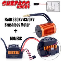 SURPASS HOBBY Waterproof F540 3300KV 4370KV Brushless Motor W/60A ESC Combo for 1/10 1/12 RC Car Truck Toy Model DIY Accessories