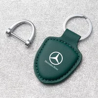 Leather Car Accessories Key Keychain Anti-lost for Mercedes Benz A C E S Class Series GLK CLA GLA GLC GLE CLS SLK AMG Series