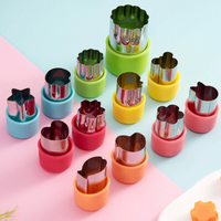 Colorful Cookie Cutter Set, 12 pcs Shape Stainless Steel Mini Food Cutters, Perfect for Baking, Decorating, and Lunch Snacks