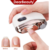 Electric Nail Clipper 2 in 1 Trimmer & Polisher 2 Speed Safety Nail Cutter with LED Light Nail Dust Storage for Baby Kids Adult