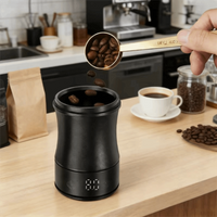 High-precision 58 MM Coffee Dosing Cup Aluminium Alloy LED Screen Coffee Powder Cup Wear-resistant Electronic Coffee Scale Cafe