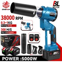 ONEVAN Bürstenloser elektrischer Turbogebläse-Luftstrahlventilator 300 m/s 180 ° Rotation Laubbläser Staub Schnee sauber Werkzeug für Makita Batterie Pin
