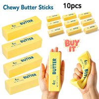 10pcs new Cute Butter Squishy Toy Super Soft Slow Rising PU Stress Relief Toy for Kids Adults Home Office Anxiety Squeeze Toy