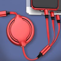 New 120W USB Type C Cable 6A 3 In 1 Fast Charging USB C Micro Mobile Phone Data Cable for iPhone Samsung Huawei Charger Cord