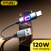 NNBILI 120W USB A to Type C Cable Fast Charging USB Type-C Quick Charging Date Cord For iPhone Samsung S26 Huawei Xiaomi Laptop