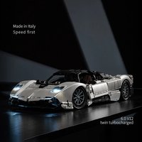 JD118 1:8 Utopia Hypercar Model Building Blocks sets Supercar 4688pcs MOC Technical Bricks toys for Adult Christmas Gifts