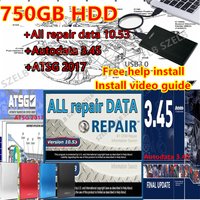 750GB HDD mit allen Reparaturdaten 10.53 + AutoData 3.45 + ATSG 2017 3-in-1 Auto-Reparatursoftware Komplette Daten 10.53 mit Schaltplänen