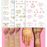 Bachelorette Party Temporary Tattoos Team Bride To Be Rose Gold Tattoo Stickers Bridesmaid Bridal Shower Hen Night Wedding Favor