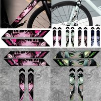 4Pcs JDM Style Anime Eye Stickers Waterproof Vinyl Decals for Bicycle Frame Front Fork Decor Accessories
