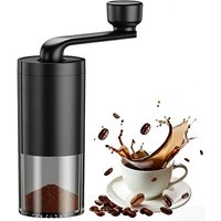 Manual Coffee Grinder Ceramic Burr Hand Coffee Bean Grinder Adjustable Coarseness Portable Espresso Mill With Transparent Window