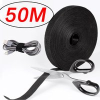 1-50m Velcros Cable Organizer USB Tie Cord Desk Computer Management Tape Ties Earphone Wire Holder Winder Phone Hook and loop