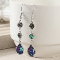 Creative Water Drop Dangle Earrings For Women Unique Gradient Color Design Aesthetic Earrings Charm Jewelry