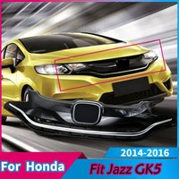 Car Front Grille for Honda Fit Jazz GK5 2014-2016 Racing Grills Lower Mesh Grill Air Vent Cover Body Kit Tuning Accessories