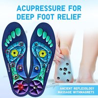 Magnetic Acupoint Massage Insoles EVA Arch Support Sports Insoles Orthopedic Shoe Inserts Breathable Comfortable Insole Camping