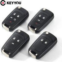 KEYYOU Flip Folding Remote Car Key Shell For Chevrolet Cruze Epica Lova Camaro Impala