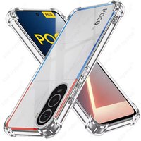 Case for Xiaomi Poco M7 4G TPU Transparent Protective Cover Four Corners Shockproof Bumper Coque Fundas