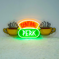 Coffee Friend Perk Neon Sign Cafe Shop Coffee Bar Kitchen Wall Sign Friends Home Decor Friends Gift Ideas Coffee Lover Gifts