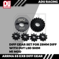 ADU RACING M1 Hartstahl-Diff-Zahnradsatz für ARRMA 6S EXB UND V6, 29 mm Diff ohne SSD oder dicke Dichtung ARA310985