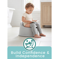 Ergonomic Baby Potty Training Toilet for Toddlers, Elevated Comfort Potty Chair with Anti-Slip Base, Easy to Clean, Pink/Grey