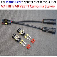 For Moto Guzzi Y-Splitter Steckdose Outlet V7 II III IV V9 V85 TT California Stelvio