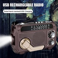 17*10cm Solar Hand Crank Emergency Radio Rechargeable Waterproof Bluetooth-compatible Speaker AM/FM Solar Powered Radio