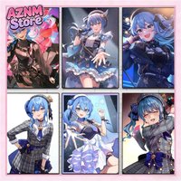 1PC Virtual Singer Hoshimachi Suisei Poster Stickers Art Wall Murals Decor Game Room Decor Gifts HD Painting Cat Cars