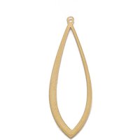 Cadre ovale en laiton brut en forme d'oeil de cheval, pendentif en forme de larme creuse pour la tribu, résultats de boucles d'oreilles, fournitures de fabrication de bijoux à faire soi-même, 10