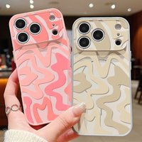Stripe Leopard Pattern Magnetic Case For iPhone 17 16 15 14 13 Pro Max For Magsafe Wireless Charge Lens Protect Hard Phone Cover