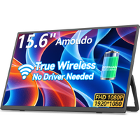 Amoudo Wireless Mobile Monitor 8000 mAh Battery 15.6 Inches 1920 x 1080P VESA-Compatible Mobile Display IPS Portable Monitor