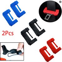 2PCS Universal Car Seat Belt Buckle Clip Protector Anti-Scratch Cover Safety Accessories Seat Belt Silicone Interior Button Case