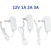 12V 1A 2A 3A Power Adapter EU US Power Supply 110V 220V AC to 12Volt DC Plastic LED Driver For 12V LED Strip Light Transformer